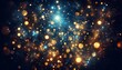 © Mouly - Abstract background with Golden Particles and Twinkling Stars