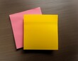 © Reginald - photo of a blank yellow and pink post it note for business print etc generative ai
