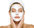 © EZPS - Woman with eyes closed and white facial mask on face