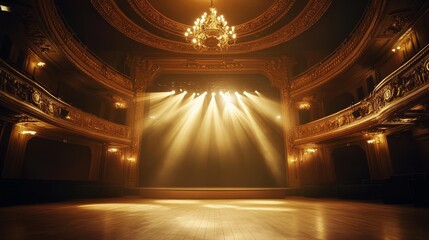 Scenic view of an empty elegant classic theatre.