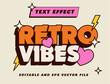 © woophy18 - retro groovy vibes editable text effect type for poster, logo, title, t-shirt, merchandise