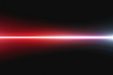 Wall Mural - red glowing light effect on black background - abstract horizontal gradient line with lens flare des
