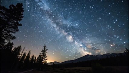 Wall Mural - *asterism of bright stars against the dark sky, constellations, infinity, cosmos, universe