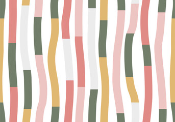Wall Mural - colorful line doodle seamless pattern. simple childish hand drawn seamless pattern. random colorful 