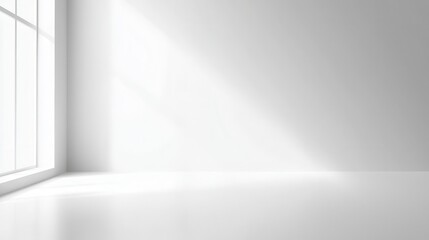 Wall Mural - Blank white gradient background with room for product display and creative designs.