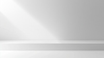 Wall Mural - Blank white gradient background with room for product display and creative designs.