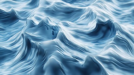 Wall Mural - blue water wave texture background with smooth and dynamic wave patterns.