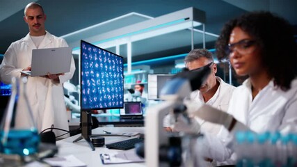 Poster - Medical Lab Scientist Woman Doing Research In Laboratory