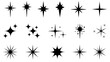 © Leandro Bonizio Lima - Set of stars, christmas stars, set of christmas star, black and white, star, shooting star, religious star, star icons, black icons