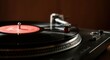 © Sergey - Classic turntable playing vinyl record with red label