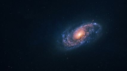 Wall Mural - deep amazing space with galaxy and stars. beautiful starry wallpaper
