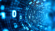 © Selene Studio - Digital Data Tunnel, technology, binary code, numbers, 0, 1