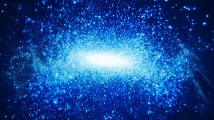vibrant blue galaxy filled with swirling stars and cosmic dust, revealing beauty of universe and cel