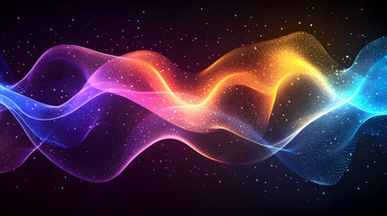 Wall Mural - abstract colorful wave background, vibrant, dynamic, energy, motion, flow