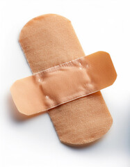 adhesive bandage plaster on white