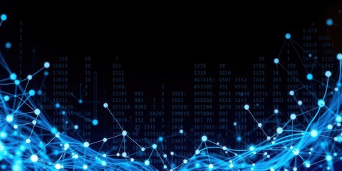 A futuristic digital landscape with interconnected nodes and flowing data streams, technology, data, nodes
