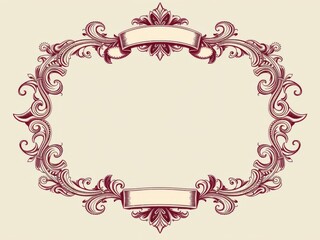 Wall Mural - A set of elegant vector frames inspired by vintage design with intricate details and decorative elements, design, antique