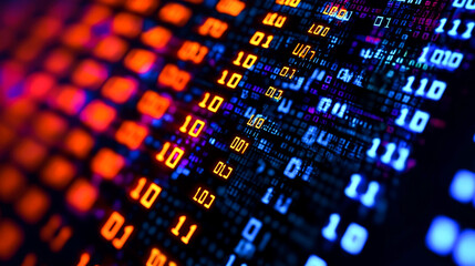 Abstract Binary Code Pattern.