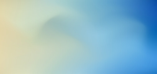 Wall Mural - Soft light yellow orange and bright blue colors vector fluid mesh gradient background. Abstract wavy calm and tranquil digital watercolor sunrise sky concept for weather design, banner, surface