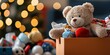 © CreativeSeven  - Joyful holiday donation drive community center toy collection festive environment close-up view generosity and giving spirit