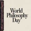 © lisa - World Philosophy Day with a Vintage Book Spine