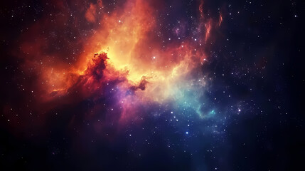 colorful space galaxy cloud nebula. stary night cosmos wallpaper. nebula. illustration