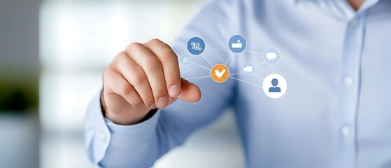 Wall Mural - business leader executive or entrepreneur analyzing data trends and strategies on digital devices li