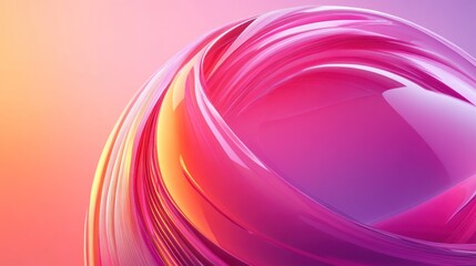 Wall Mural - Abstract Pink Swirl