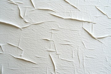 Wall Mural - a white wall with a white poster on it that has been ripped up