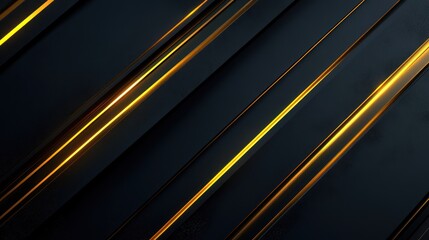 Wall Mural - Abstract Black and Gold Stripes