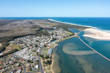 Wall Mural - the town of harrington on the manning river on the north coast of new south wales, australia.