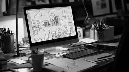 Website designer Creative planning application development draft sketch drawing template layout framework design studio . User experience design https www. Web page design concept