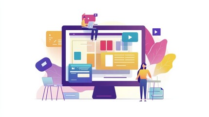 Website designer Creative planning application development draft sketch drawing template layout framework design studio . User experience design https www. Web page design concept