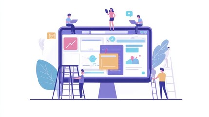 website designer creative planning application development draft sketch drawing template layout fram