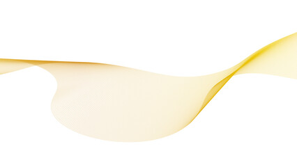 Wall Mural - Abstract Gold Wave Design Element. Glowing Smooth Wavy Line. Abstract motion of curve lines, light shiny, glow effect. Element graphic design for technology banner template, wallpaper background