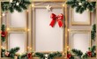 © Global Perspectives - Christmas collage style transparent photo frames for creative purpose christmas backdrop professional studio photography Photorealistic style