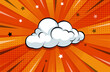 © creadib - Comic burst red background with halftone and clouds