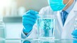Scientist Holding Glass of Water