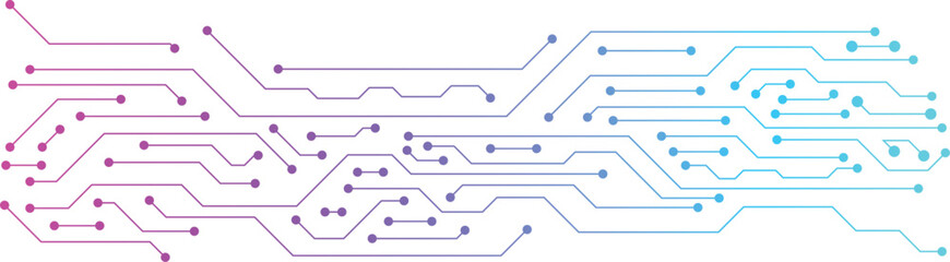 Wall Mural - circuit board electronics digital technology banner blue. central computer processors cpu concept. m