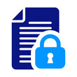 © sumonbrandbd - Cyber file document with a padlock for access security protection vector icon design