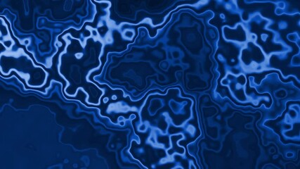 Wall Mural - Flowing Blue Fractal Background with Glowing Plasma and Gentle Liquid Texture - Fluid Organic Patterns