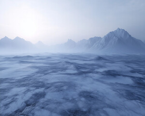 Canvas Print - Frosted Pearl Ice Field Offers a Glimpse Into Winter's Heart