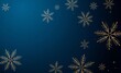 © Global Perspectives - Dark blue christmas background with elegant gold snowflakes christmas dark blue background gold snowflakes winter christmas backdrop professional studio photography Photorealistic style