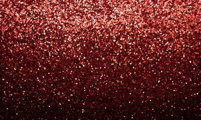 Canvas Print - Close-up of Red Glitter with Gradient Effect