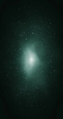 Wall Mural - dark turquoise mystical fog light loop particles flying vertical background.