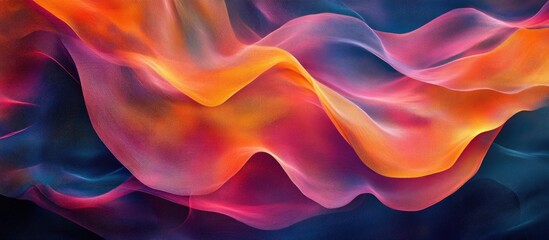 Wall Mural - abstract wavy background with vibrant colors like red, orange, yellow, and blue.