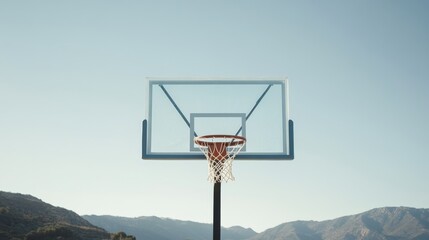 Leinwandbilder - A basketball hoop's backboard, outdoor setting with backboard texture, Urban style
