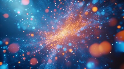 Wall Mural - spectacular fireworks display illuminating a vibrant blue background in celebration of the chinese l