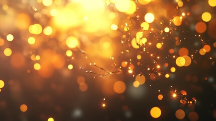 Wall Mural - festive new year background with blurred lights and bokeh effect, creating a magical and sparkling a