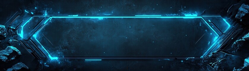Wall Mural - A blue background with a blue square in the middle